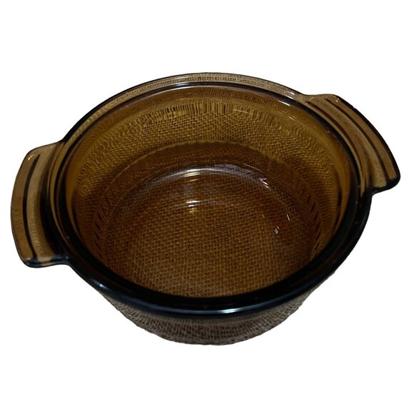 Vintage Anchor Hocking 1 Quart Casserole Baking Dish with Lid and Wicker Woven C - Picture 13 of 16